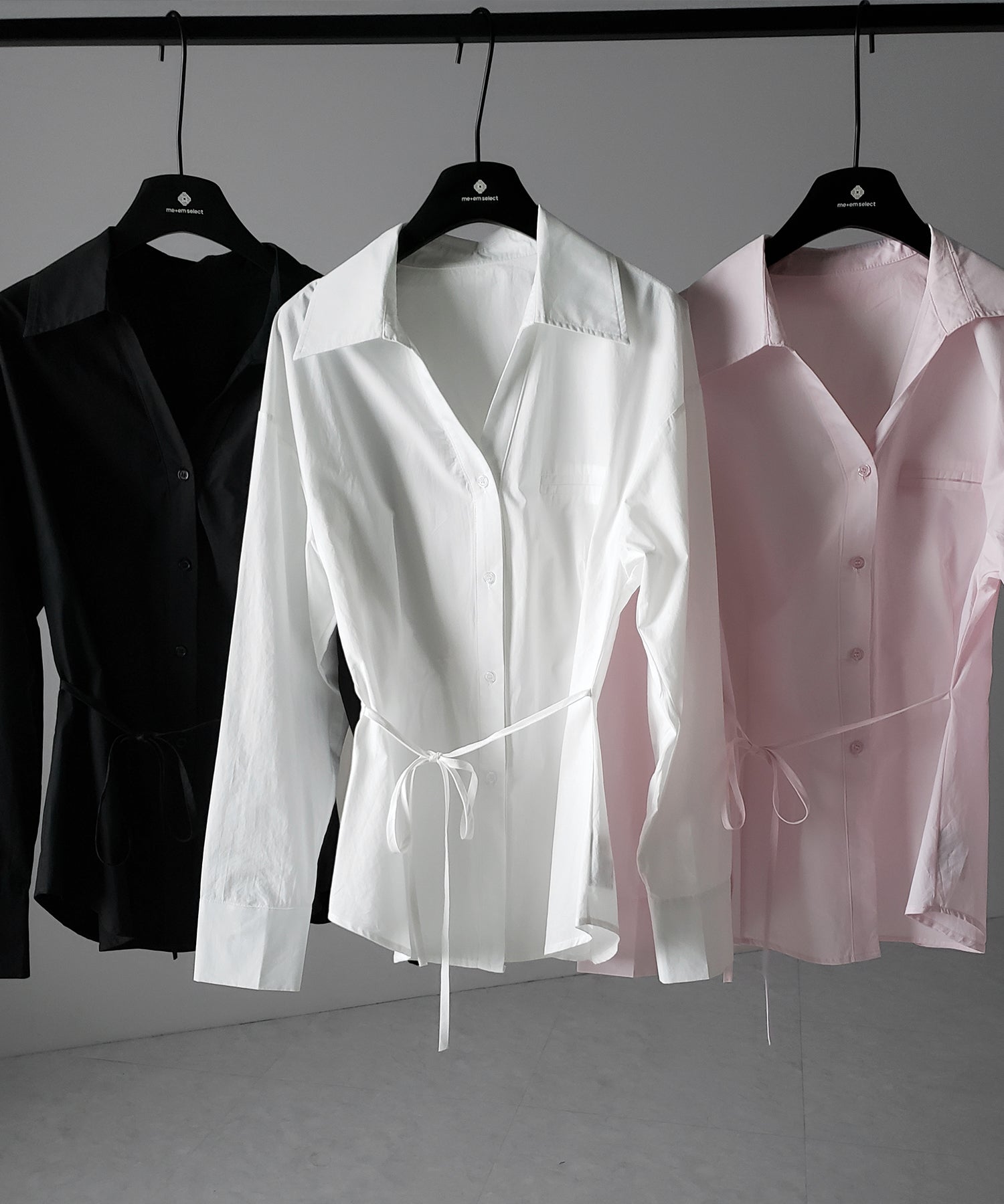 ストラップリボンレディフレアシャツ / strap ribbon lady flare shirts