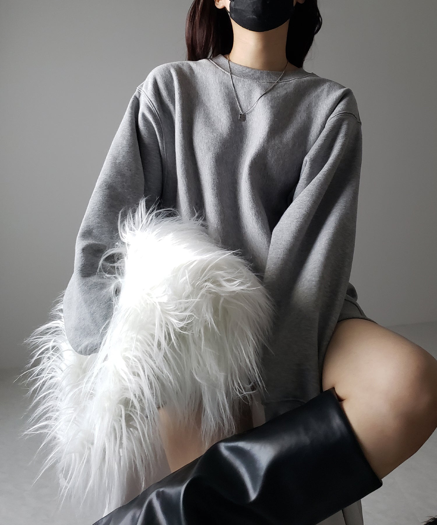 【 5color 】シャギーファーワンハンドルショルダーバッグ / shaggy fur onehandle shoulder bag