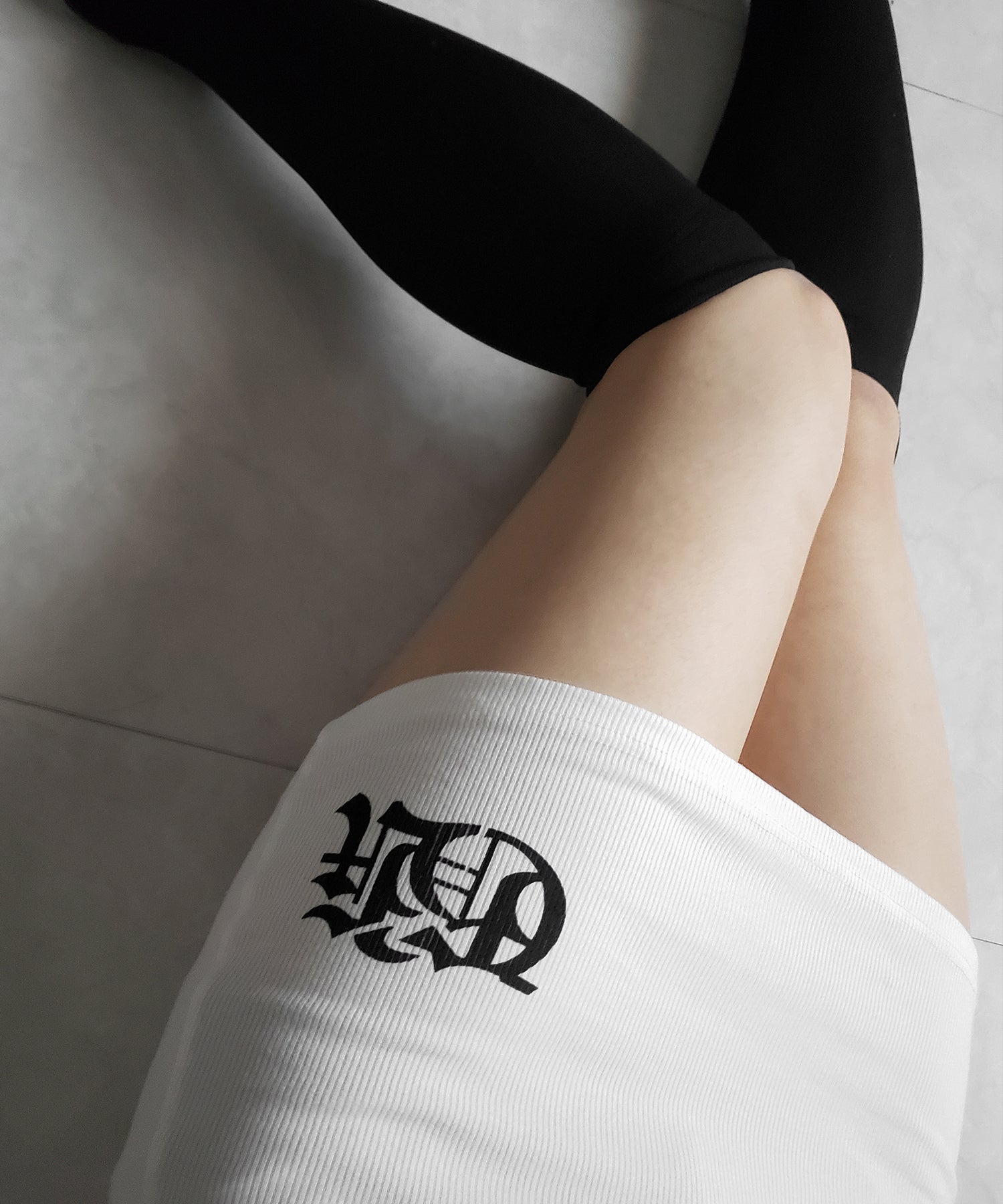 【 新色ピンク追加!】グランジロゴバッククロスタンクトップミニワンピ / grunge logo back cross tanktop mini onepiece