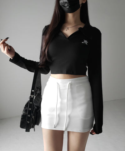 ハイウエストスウェットタイトミニスカート / high waist sweat tight mini skirt