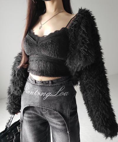 【 2WAY 】レタリングロゴ刺繍ガーターヴィンテージワイドデニム / lettering logo embroidery garter vintage wide denim