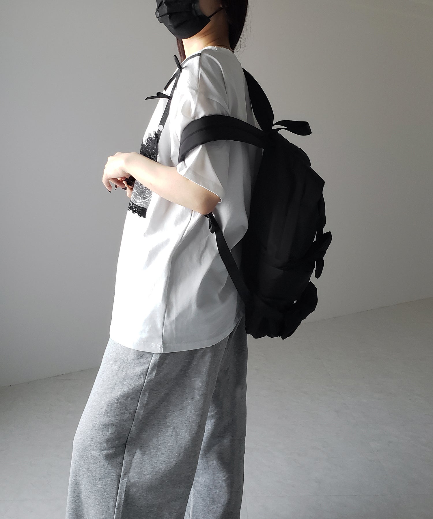 バレエコアリボンバックパック / ballet core ribbon backpack