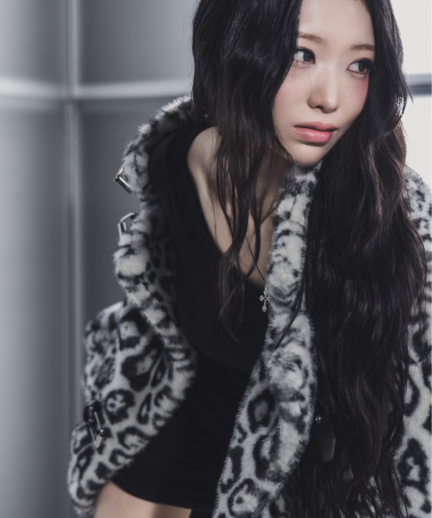 B-3 レオパードボリュームファーコート / B-3 leopard volume fur coat