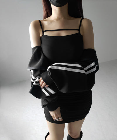 ラインストラップミニキャミワンピース / line strap mini cami onepiece