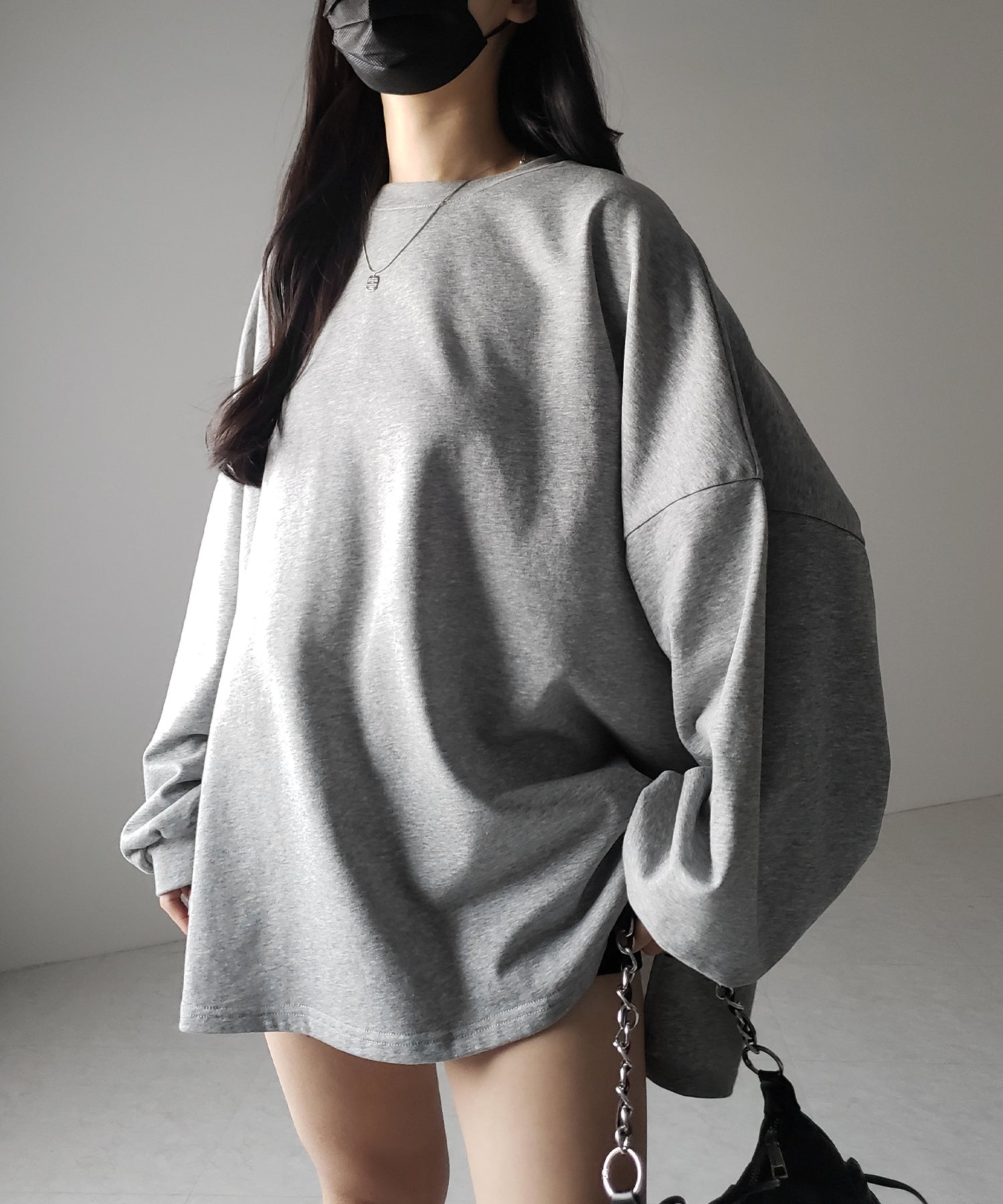 【 3color 】ボリュームスリーブBIGスウェットロンT / big sweat long Tee