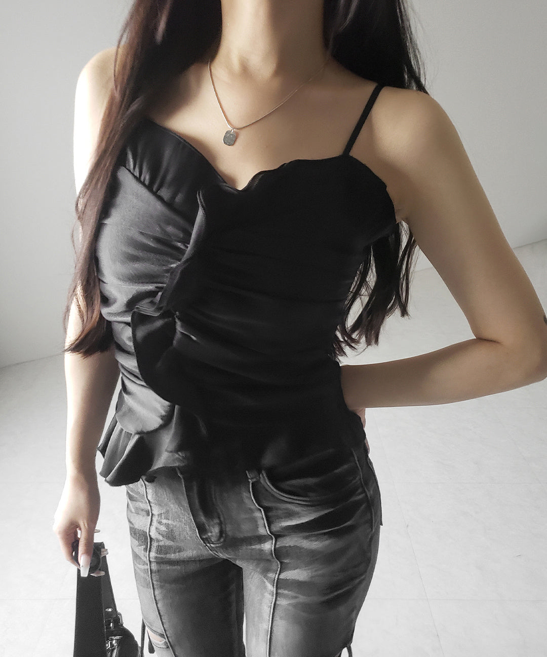 【 2color 】オーガンジーボリュームフリルビスチェ / organdy volume Frill Bustier