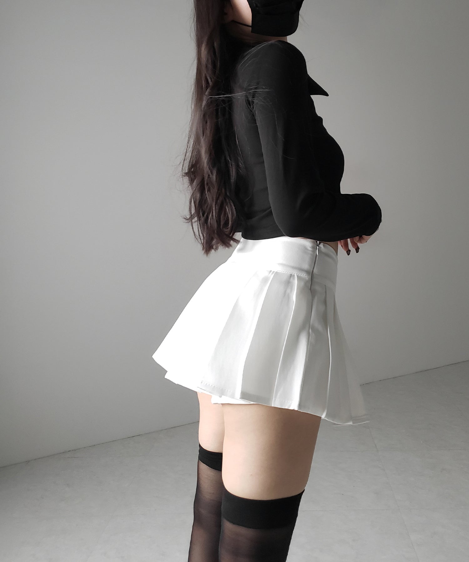 プリーツマイクロミニスカパン / pleated micro mini skirt pants
