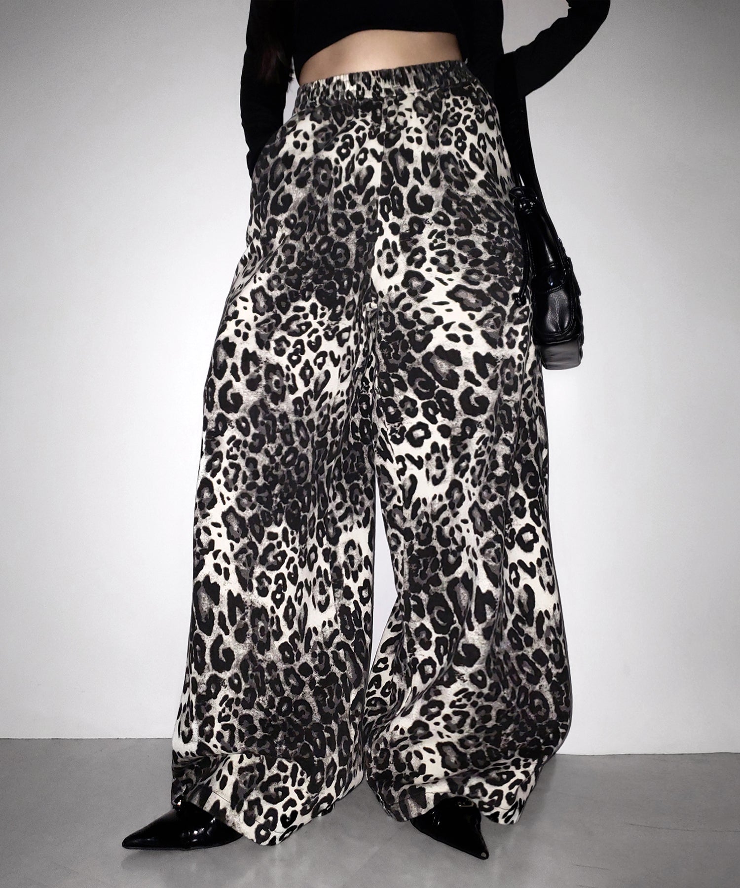 【 2color 】ヴィンテージライクレオパードツイルワイドパンツ / vintage like leopard twill wide pants