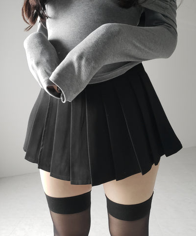 プリーツマイクロミニスカパン / pleated micro mini skirt pants