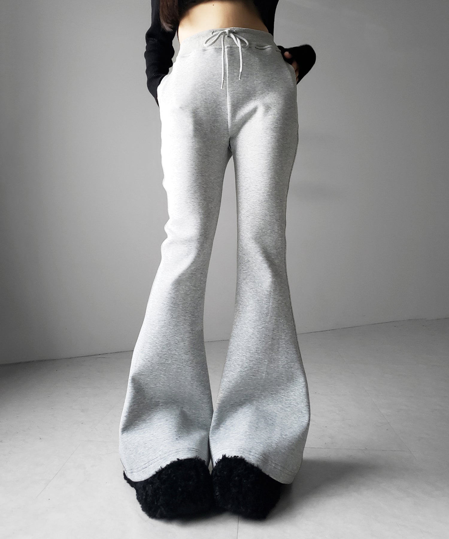 ハイウエストワンホンスウェットフレアパンツ / high waist wanghong sweat flare pants