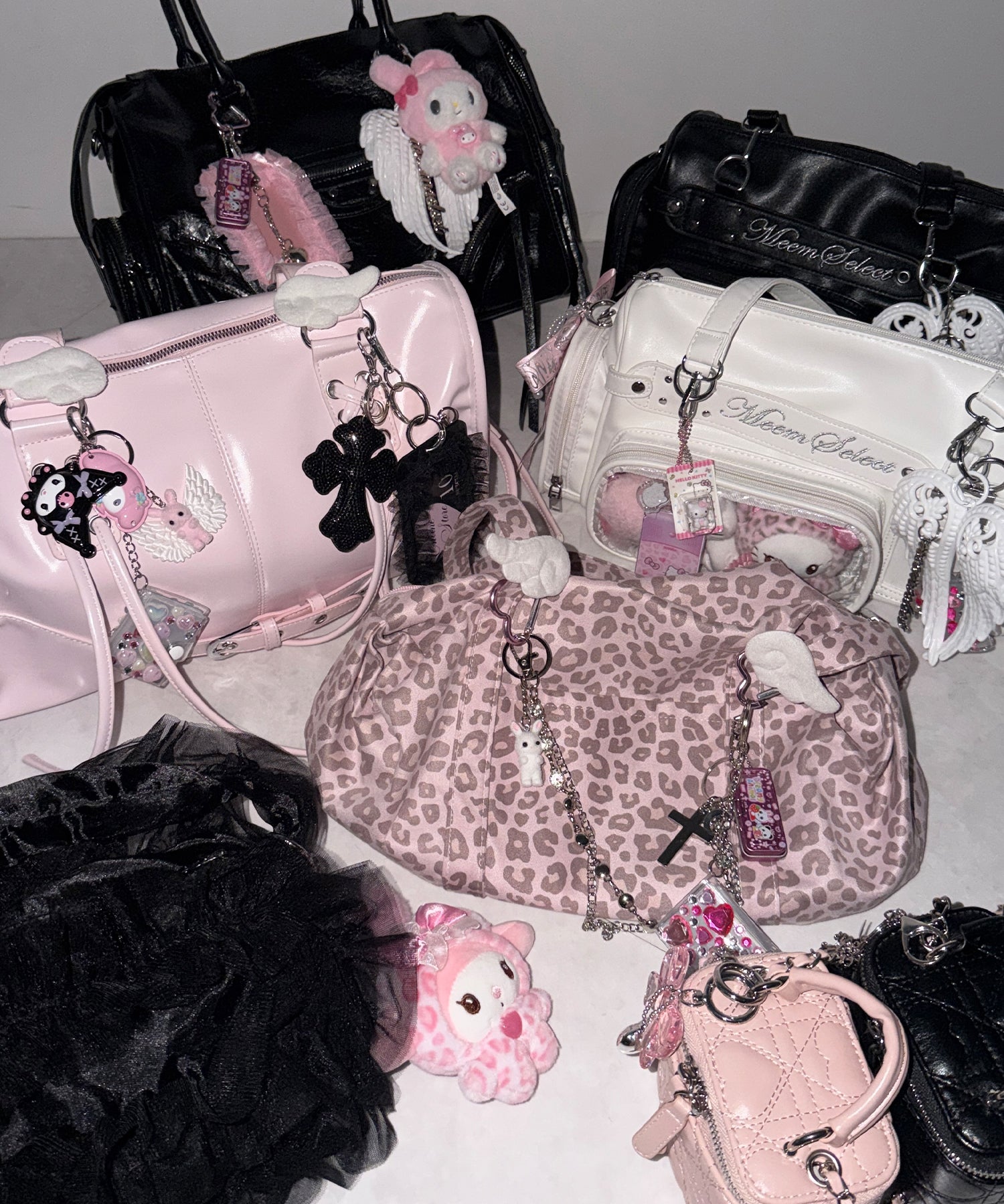 ヴィンテージライクピンクレオパードミニボストンショルダーバッグ / vintage like pink leopard mini boston shoulder bag