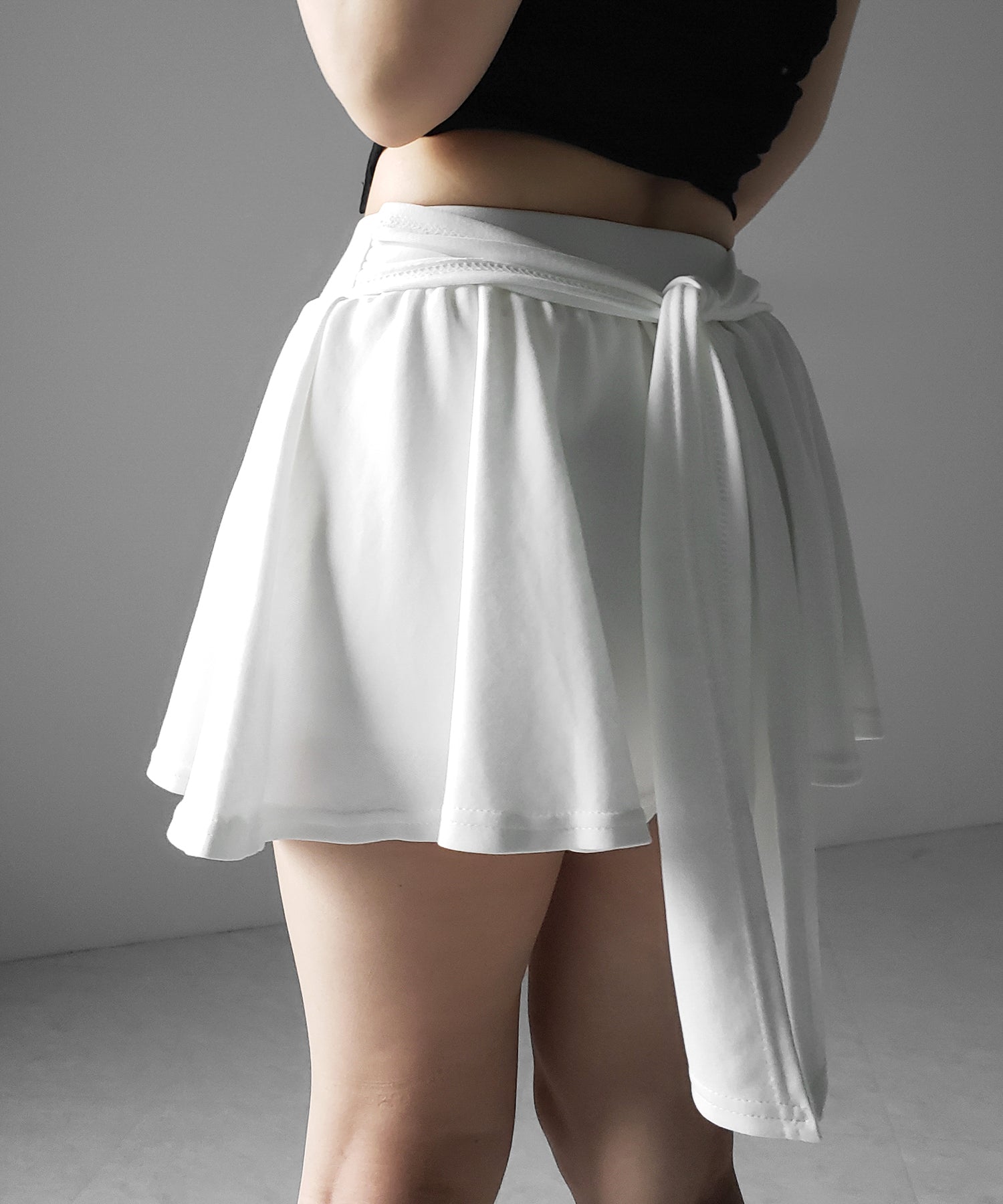 ラップレイヤードフレアミニスカパン / wrap layered flare mini skirt pants
