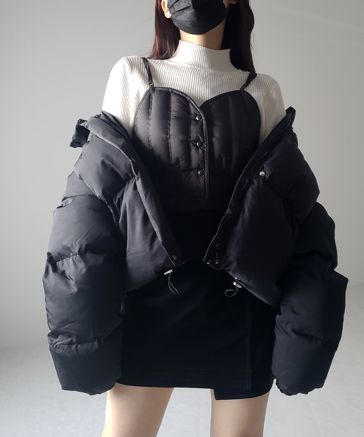 【 2color 】ダウンベストキャミビスチェ