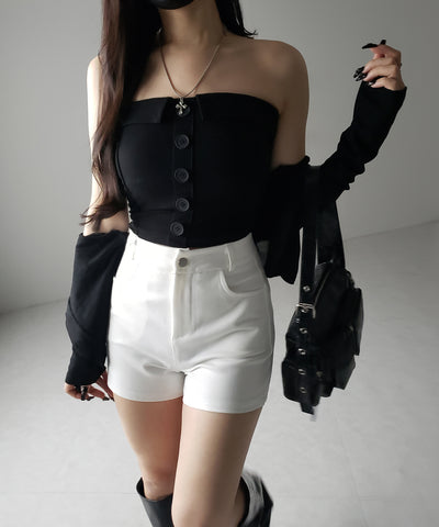 ハイウエストタイトスパンショートパンツ / high waist tight span short pants