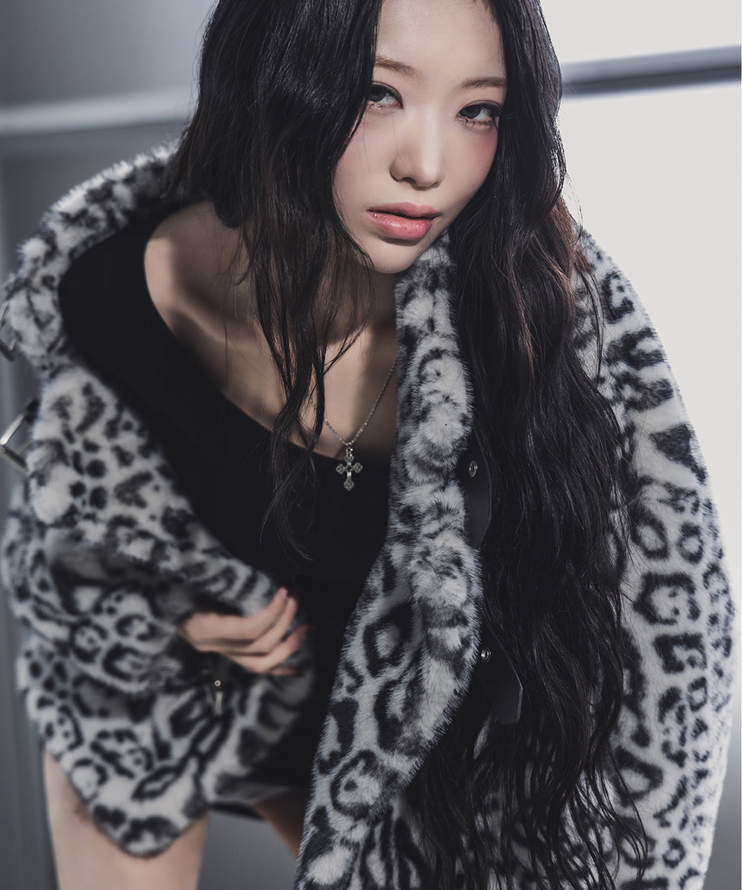 B-3 レオパードボリュームファーコート / B-3 leopard volume fur coat