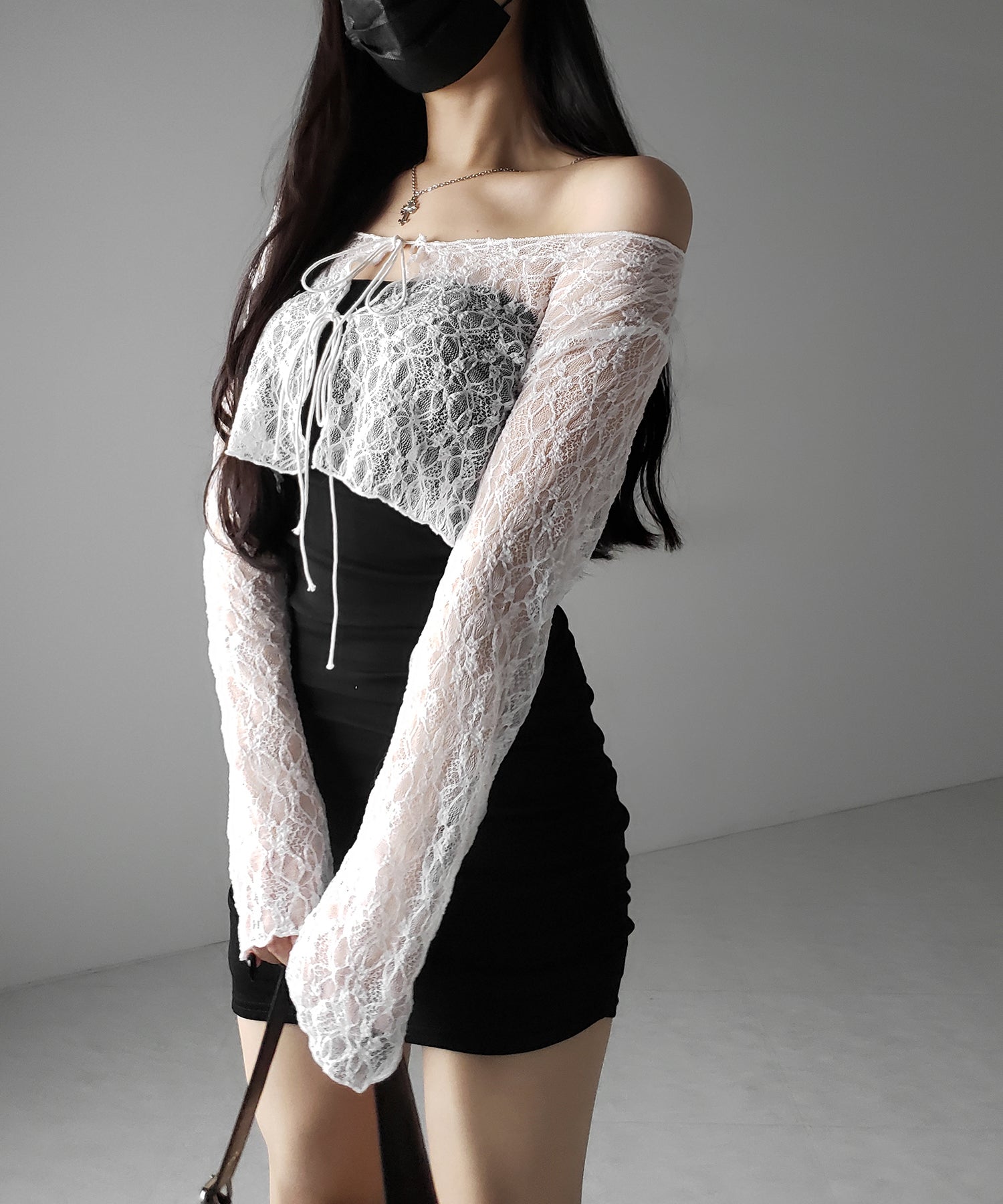 【 2color 】サイドシャーリングタイトリブミニワンピース / side shirring tight rib mini onepiece