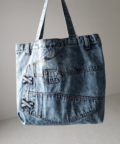 ヴィンテージドッキングウォッシュデニムバッグ / vintage docking washed denim bag