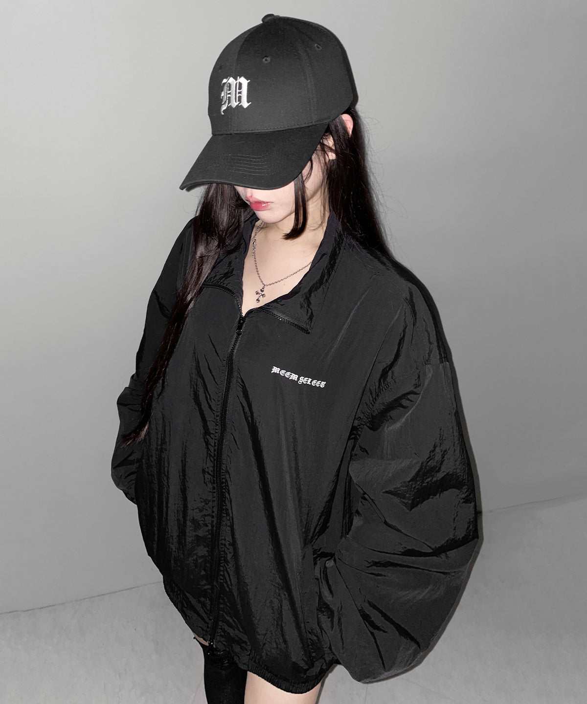 グランジロゴナイロンジャケット / grunge logo nylon jacket