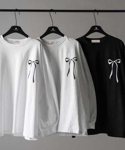 リボンプリントバレエコアビッグTシャツ / ribbon print ballet core big Tee