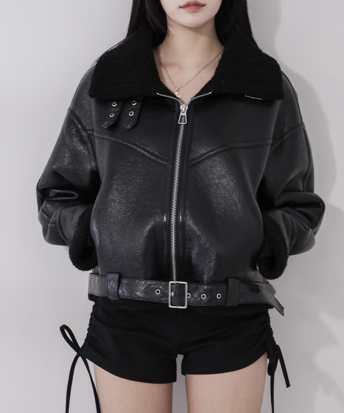 B-3ヴィンテージレザーボアムートンジャケット / B-3 vintage leather boa mouton jacket