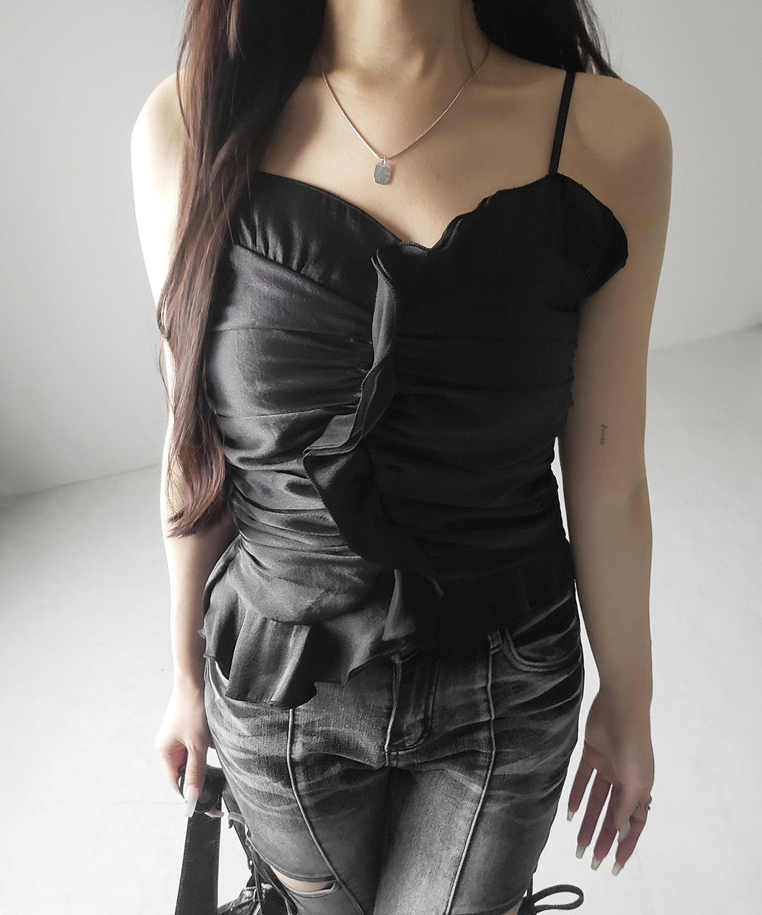 【 2color 】オーガンジーボリュームフリルビスチェ / organdy volume Frill Bustier