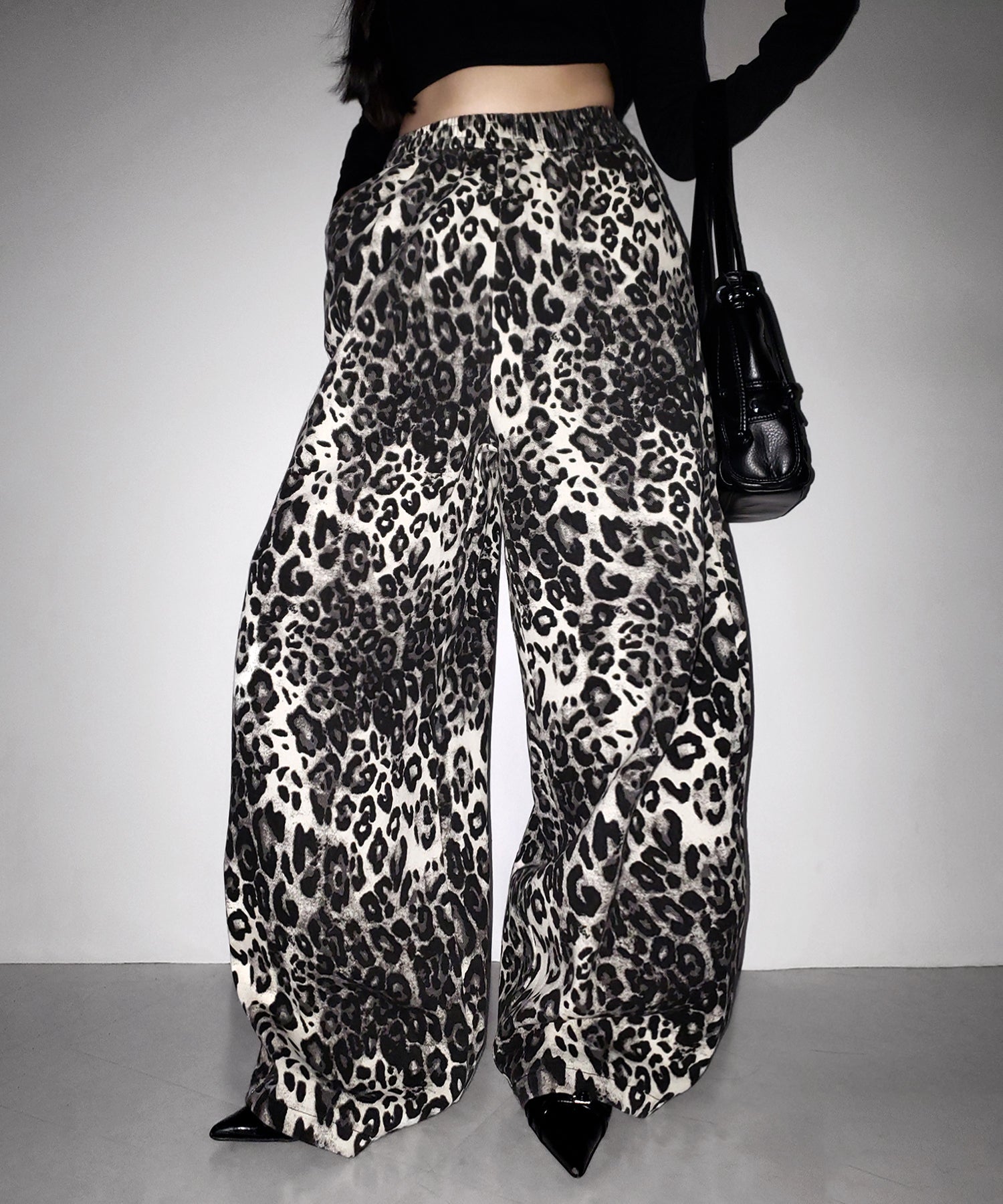 【 2color 】ヴィンテージライクレオパードツイルワイドパンツ / vintage like leopard twill wide pants