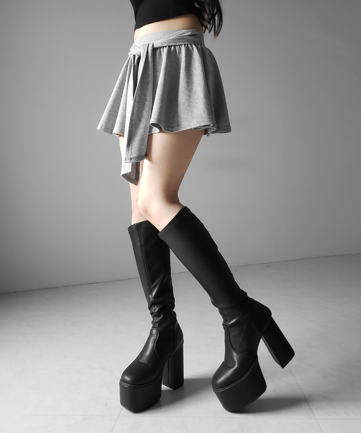 ラップレイヤードフレアミニスカパン / wrap layered flare mini skirt pants