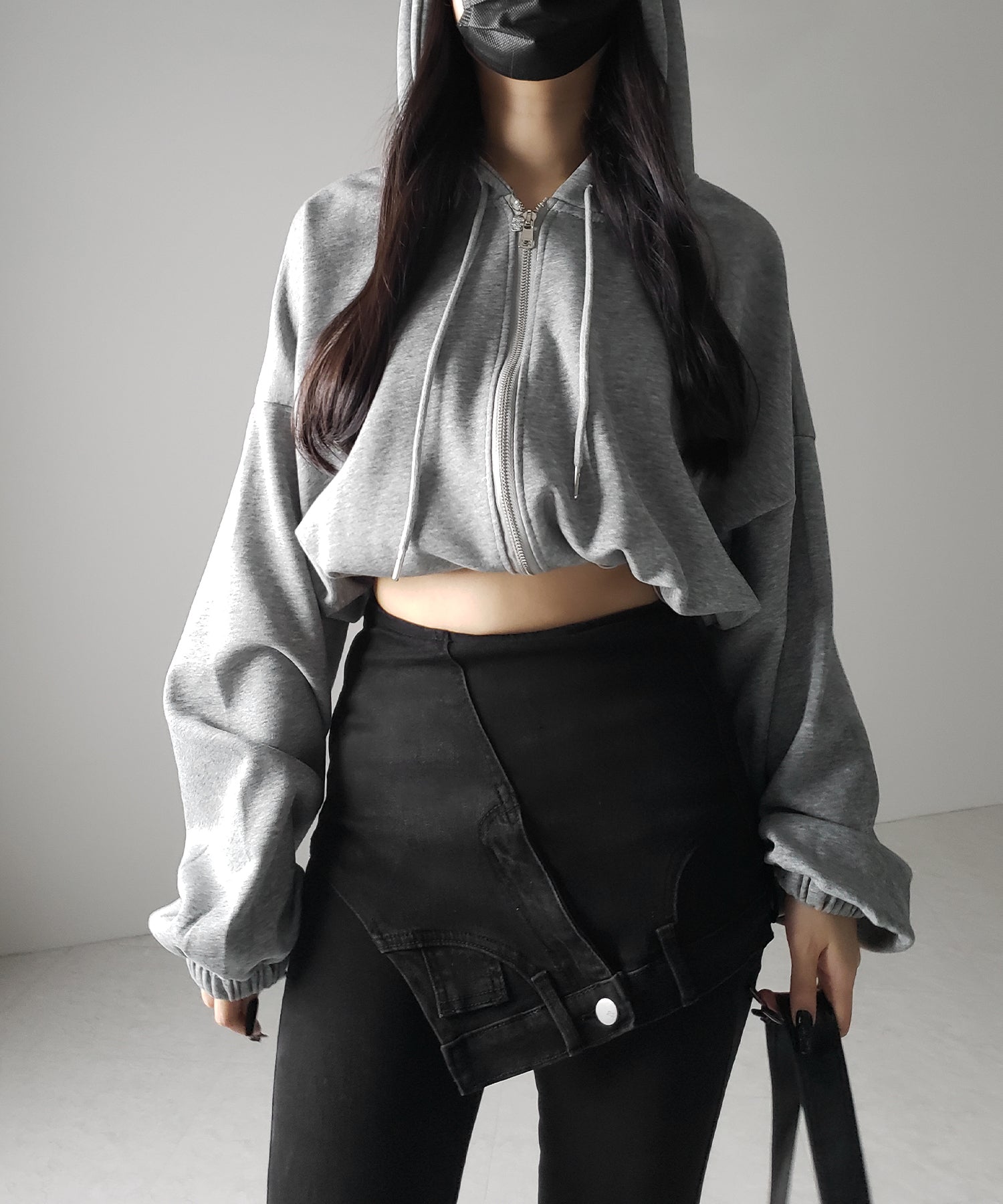 【 2color / 4size 】レイヤードウエストヴィンテージフレアデニム /layered waist vintage flare denim