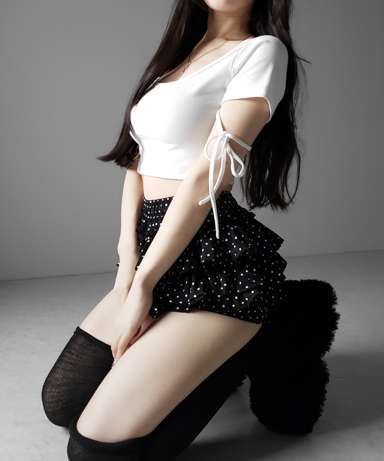 ティアードフリルドットショートパンツ / tiered frill dot short pants