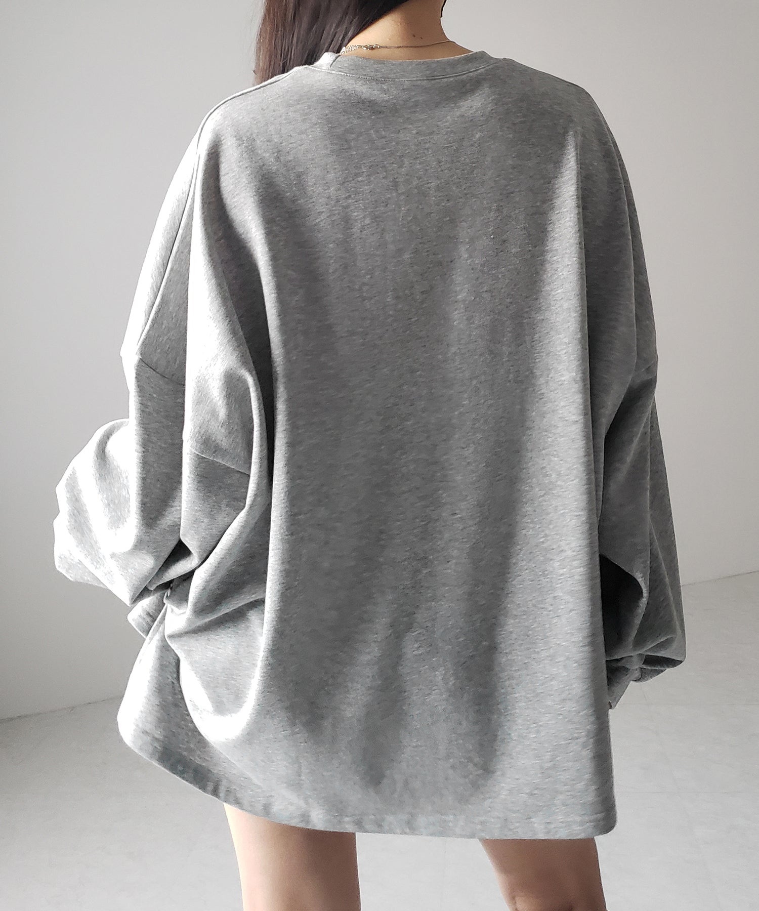 【 3color 】ボリュームスリーブBIGスウェットロンT / big sweat long Tee