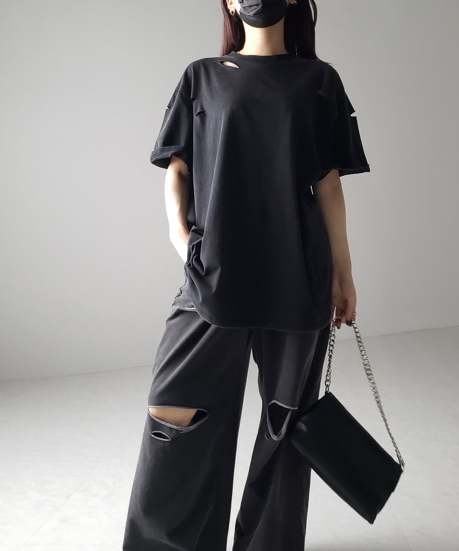 ピグメントダメージオーバーTシャツ / pigment damage over T-shirts