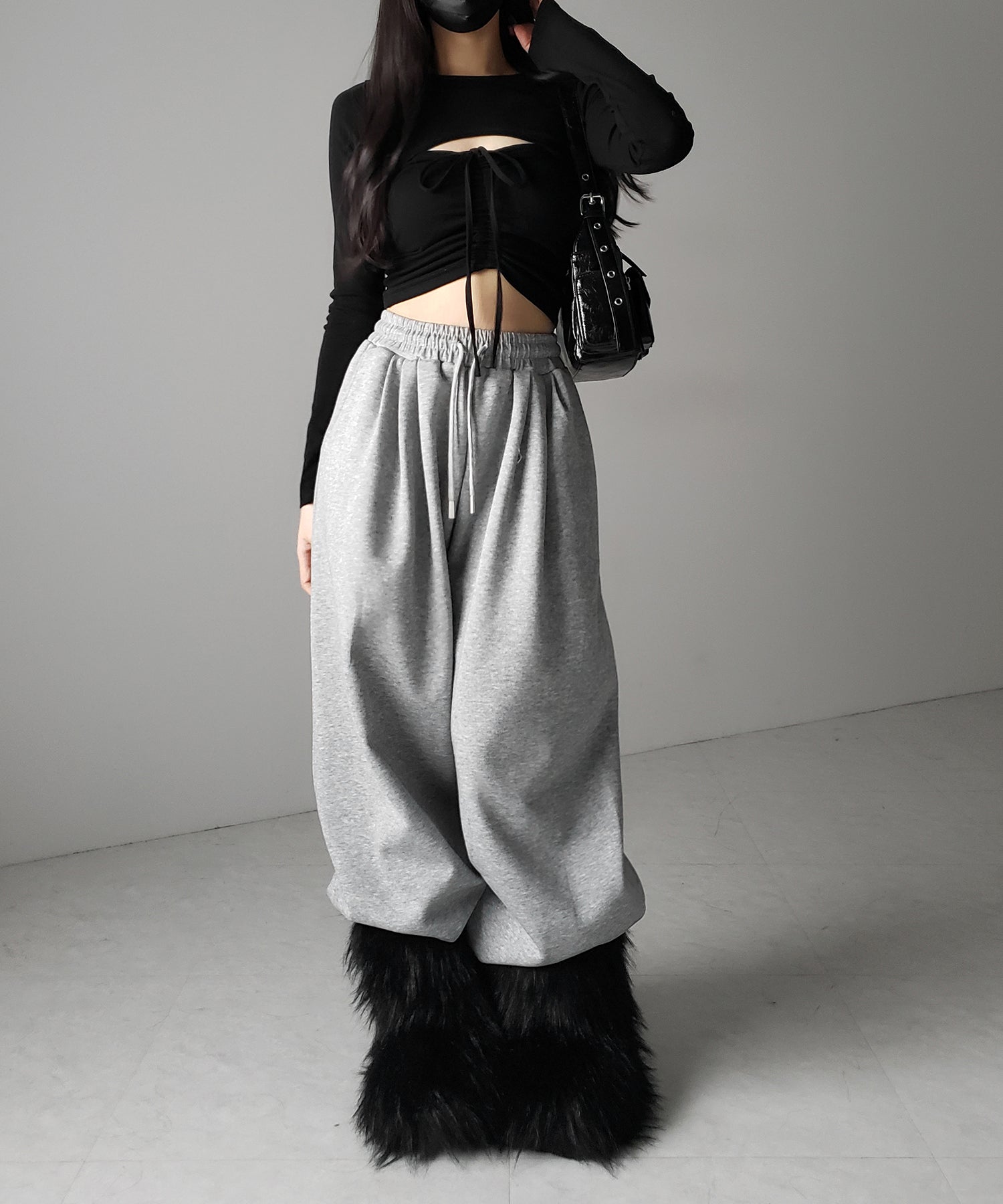 【 2点セット 】フロントリボンベアトップス & ショートレイヤードトップス SET / front ribbon bare tops & short layered tops SET