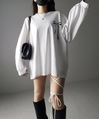 【 セルフカット調節可能 】クロスストラップリボンバイカーレギンスパンツ / cross strap ribbon biker leggings pants
