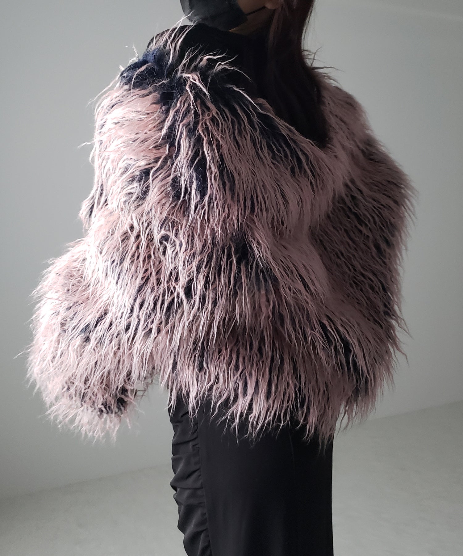 【 2color 】グラデーションシャギーファーモンスターボリュームコート/ gradation shaggy fur monster volume coat