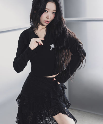 M LOGO スキッパーショートTシャツ / M LOGO skipper neck short T-shirt