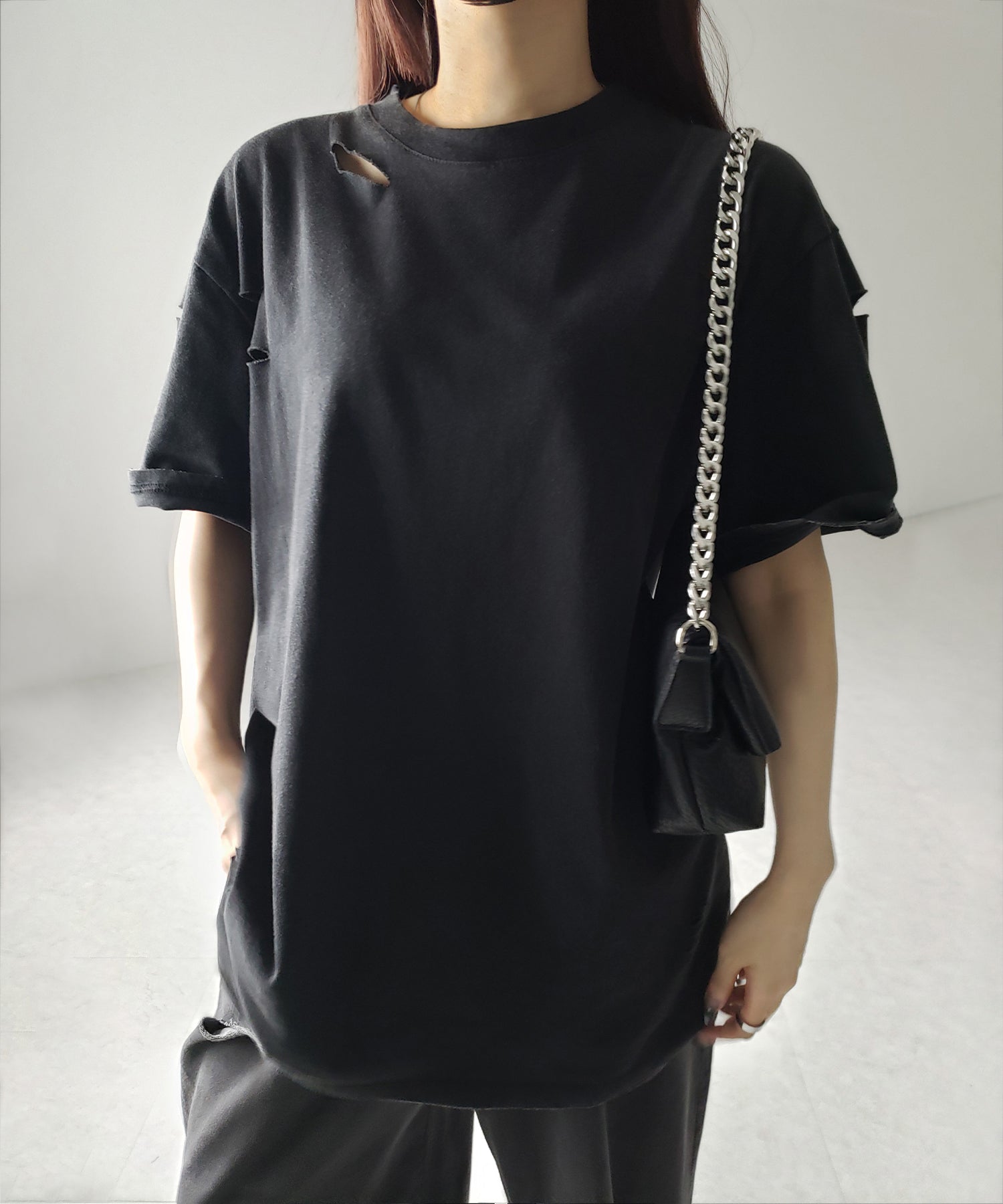 ピグメントダメージオーバーTシャツ / pigment damage over T-shirts