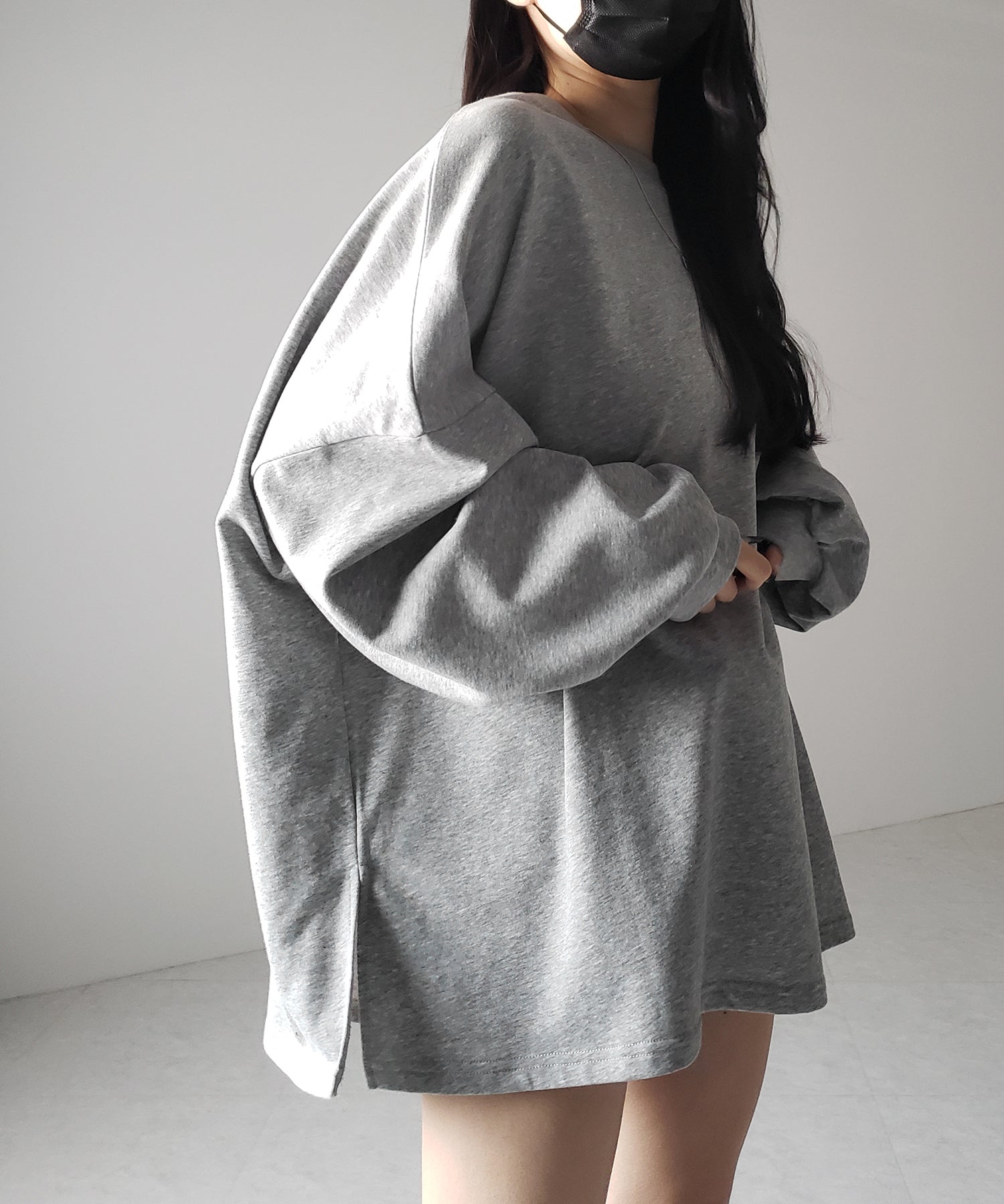 【 3color 】ボリュームスリーブBIGスウェットロンT / big sweat long Tee