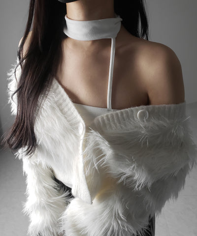 【 カップ付 】ダブルラインストラップチョーカーキャミソール / double line strap choker camisole