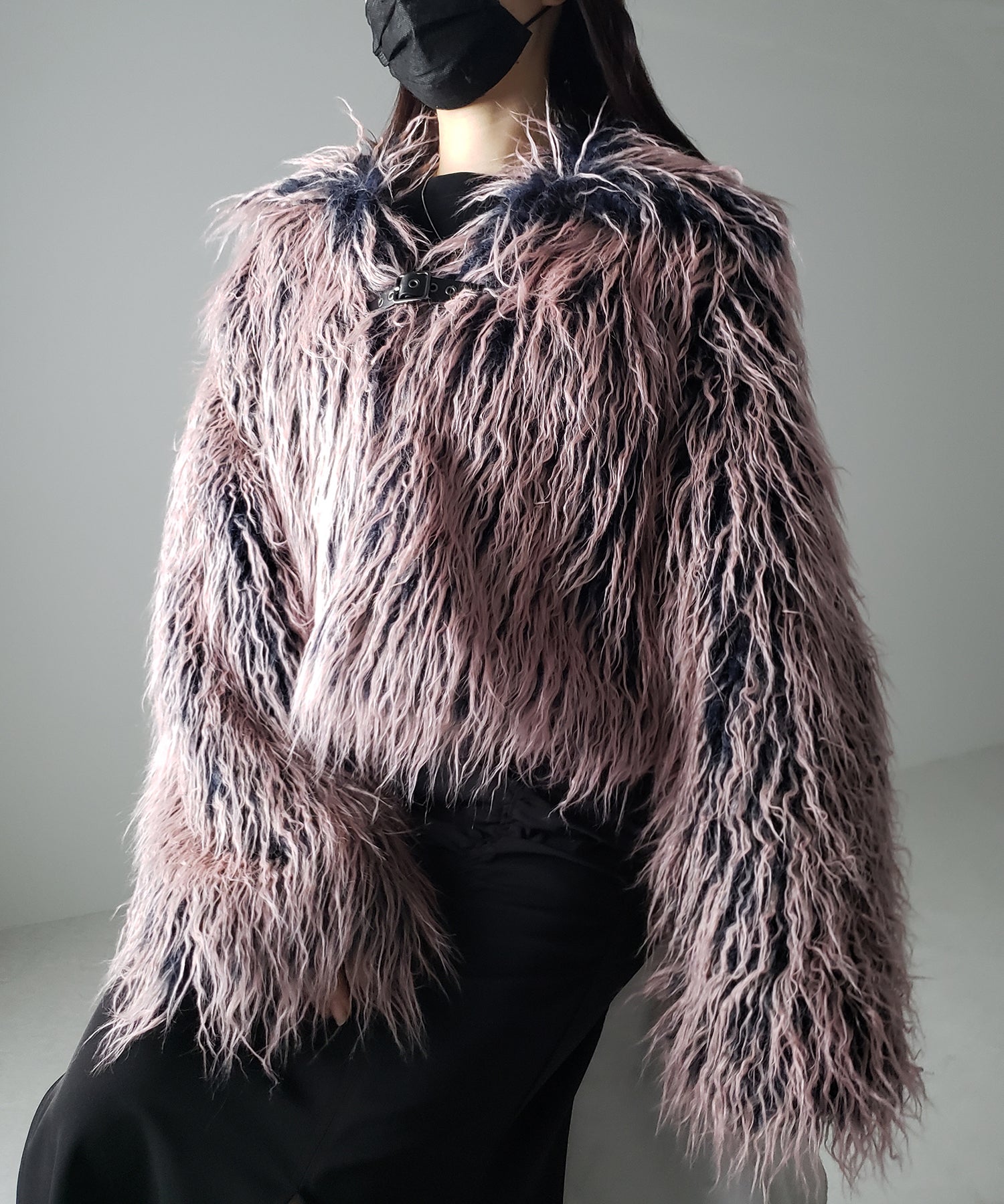 【 2color 】グラデーションシャギーファーモンスターボリュームコート/ gradation shaggy fur monster volume coat