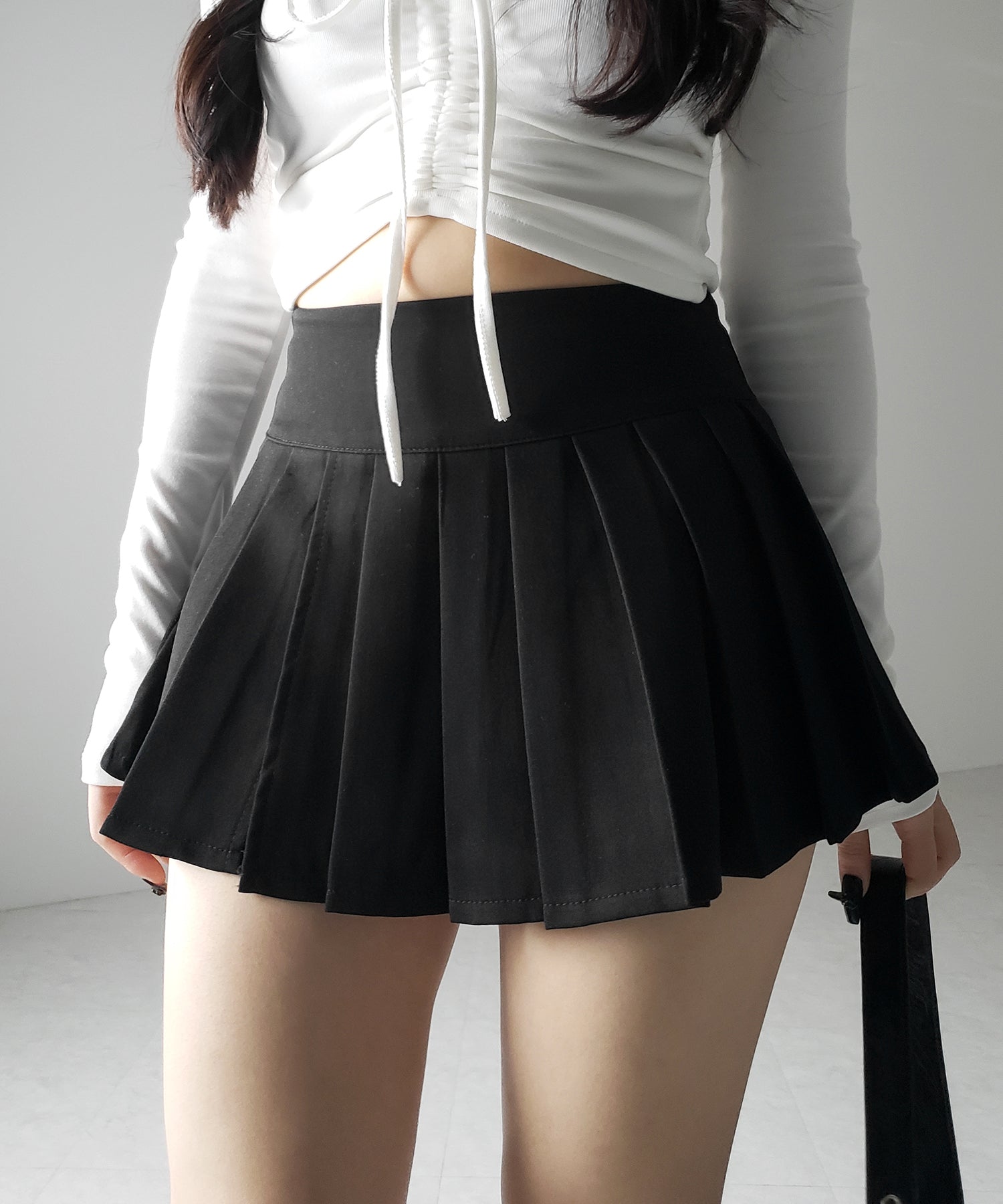 プリーツマイクロミニスカパン / pleated micro mini skirt pants