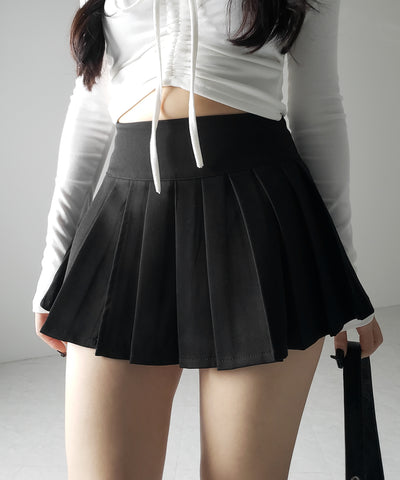 プリーツマイクロミニスカパン / pleated micro mini skirt pants