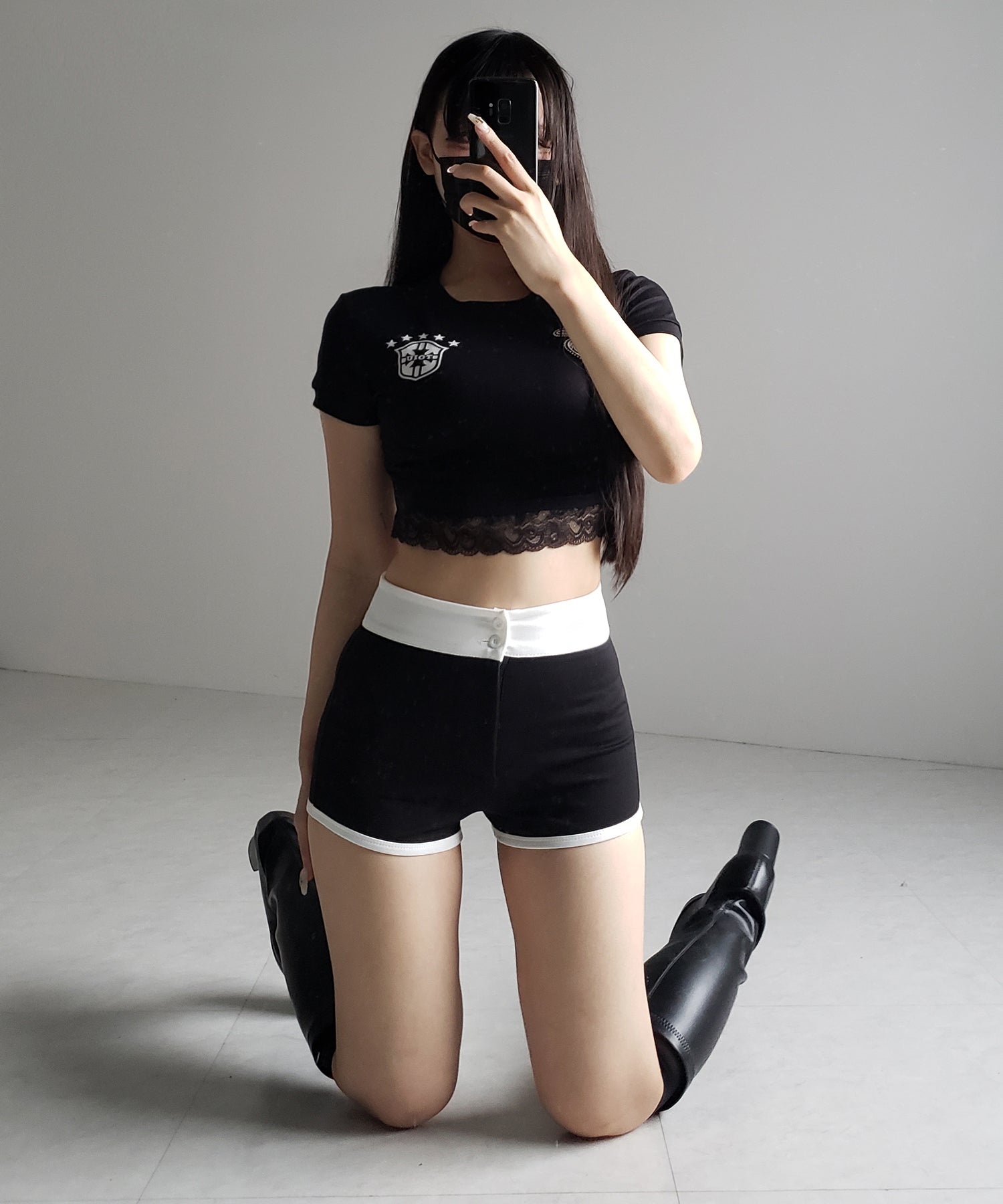 【 2color /2size 】バイカラーマイクロミニスパンショートパンツ / bicolor micro mini span short pants