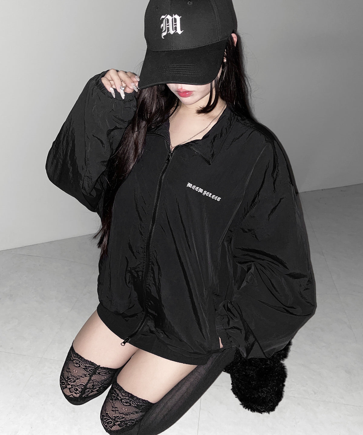 グランジロゴナイロンジャケット / grunge logo nylon jacket