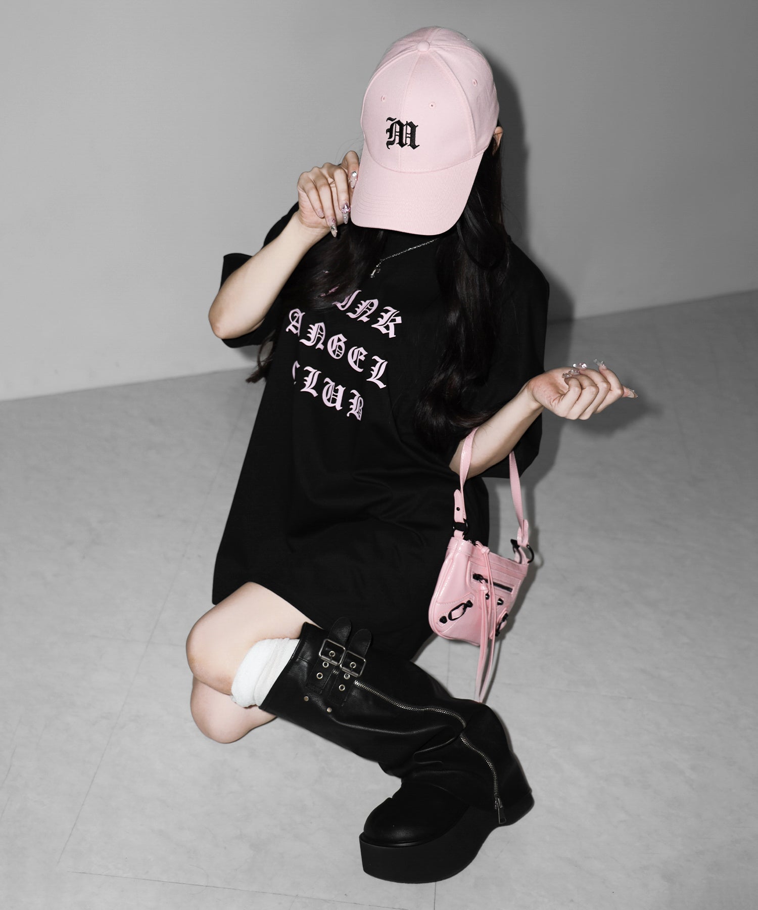 【 新色ピンク追加! 】M LOGO embroidery CAP / M LOGO 刺繍キャップ