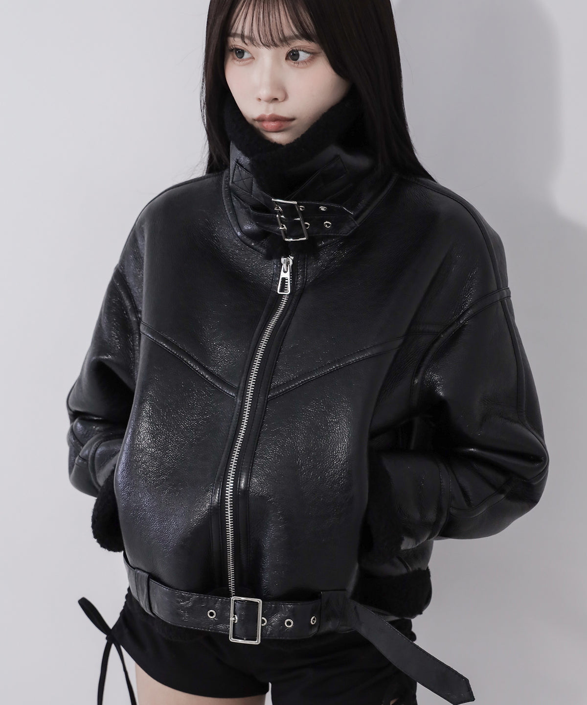 B-3ヴィンテージレザーボアムートンジャケット / B-3 vintage leather boa mouton jacket