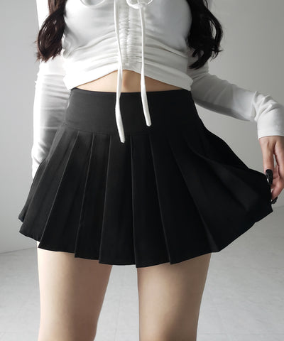 プリーツマイクロミニスカパン / pleated micro mini skirt pants