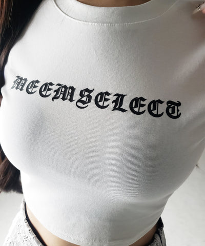 グランジロゴショートちびTシャツ / grunge logo short chibi T-shirt