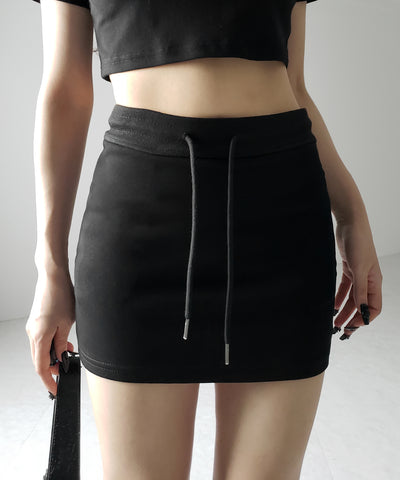 ハイウエストスウェットタイトミニスカート / high waist sweat tight mini skirt