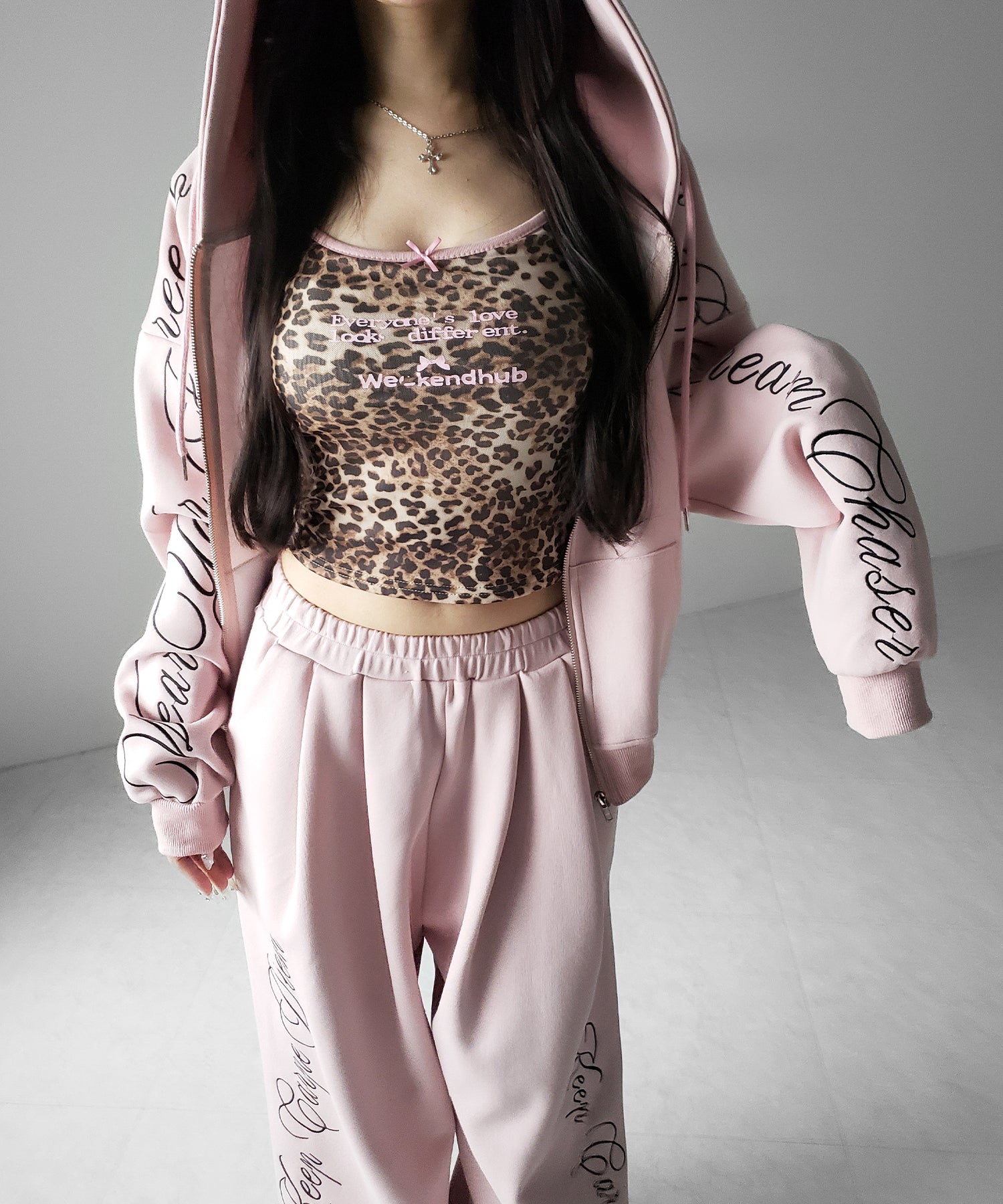 レオパードロゴパイピングキャミソール / leopard logo piping camisole