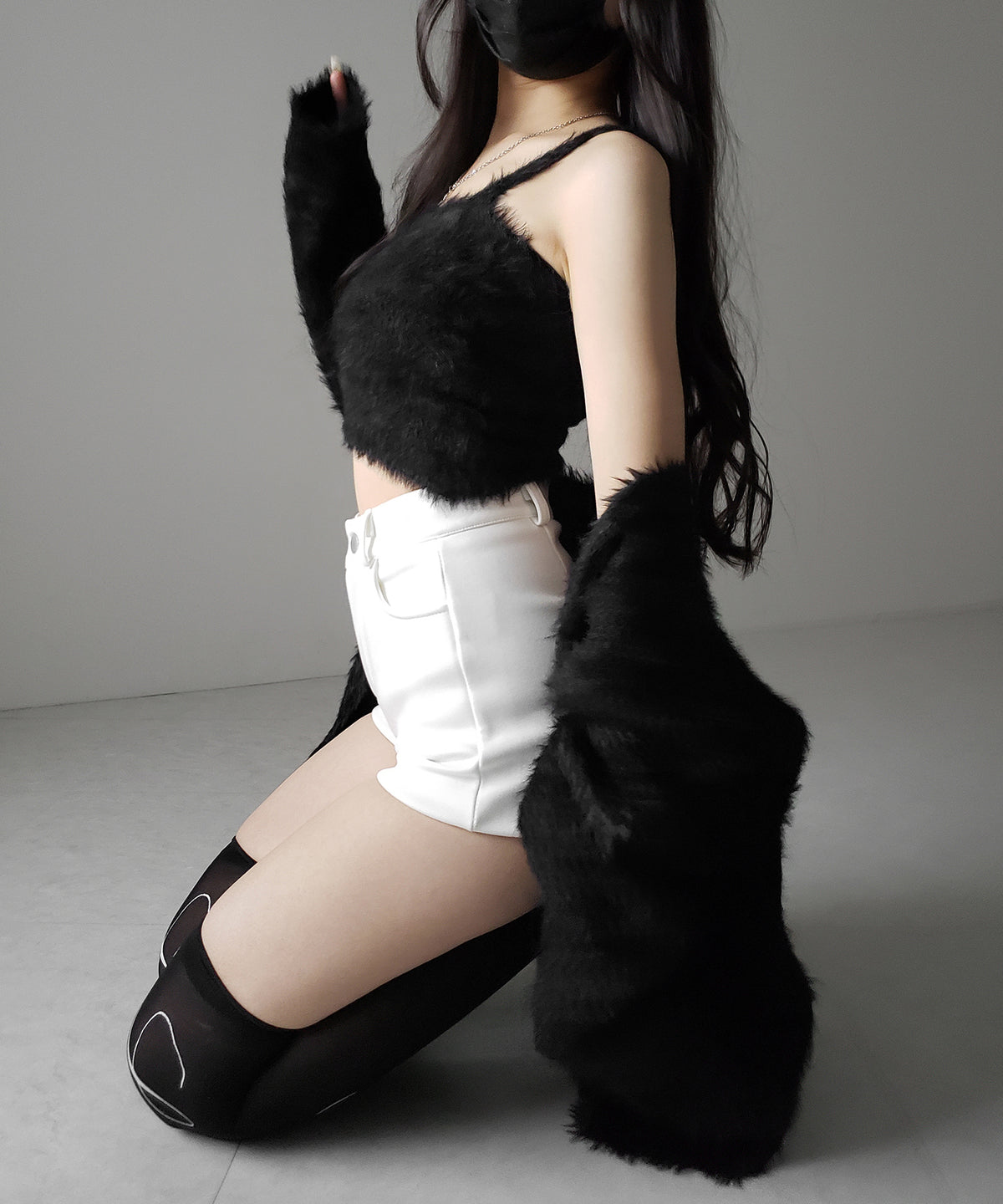 裏起毛ハイウエストタイトスパンショートパンツ / urakimo high waist tight span short pants